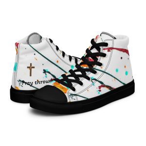 Women’s high top canvas shoes / Praying Cross / Pray through it