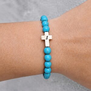 The Praying Cross Turquoise Bracelet