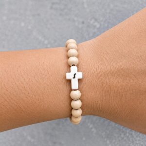 The Praying Cross Wood Bracelet