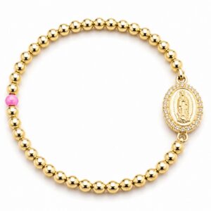 Blessed Mother Classic Gold Bracelet
